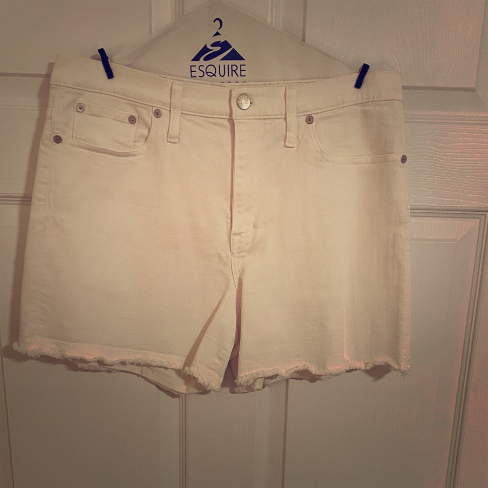 Made well white jean shorts
